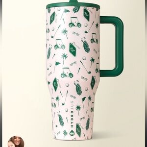 HydroJug Golf Design Tumbler with Green Accents 40 oz classic